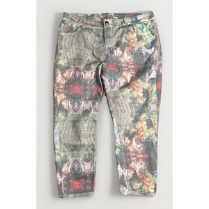 Lane Bryant Size 20 Stamp Jeans Multicolor Ankle Graffiti